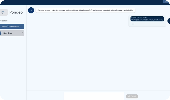 Screenshot of Pondeo Chat